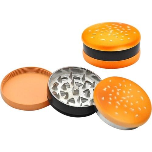 Cigarette accessories Hamburg 2-layer manual cigarette grinder Creative shape zinc alloy cigarette grinder Smoke grinder