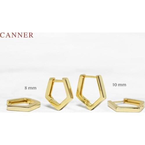 CANNER 925 Sterling Silver Earrings For Women Ins Polygon Earrings Dangle Jewelry Ear Piercing Mom Gift 2021 Trend Pendientes