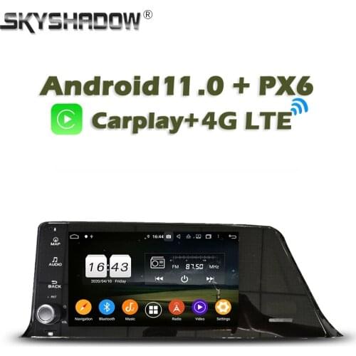 720P Wireless Carplay PX6 Android 10.0 4G +64GB Car DVD Player GPS RDS Radio wifi Bluetooth 5.0 For Toyota C HR C-HR 2016 -2018