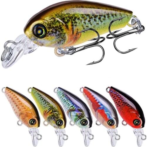 1Pcs Minnow 47mm 4g Crankbait Fishing Lure Artificial Hard Crank Bait Bass Fishing Wobblers Japan Topwater Fish Lures