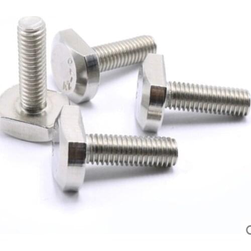 1-5pcs M5 M6 M8 M10 Bolts for T-Slot GB37 stainless steel T bolt T screw Square bolts T-head screw chute T-bolt