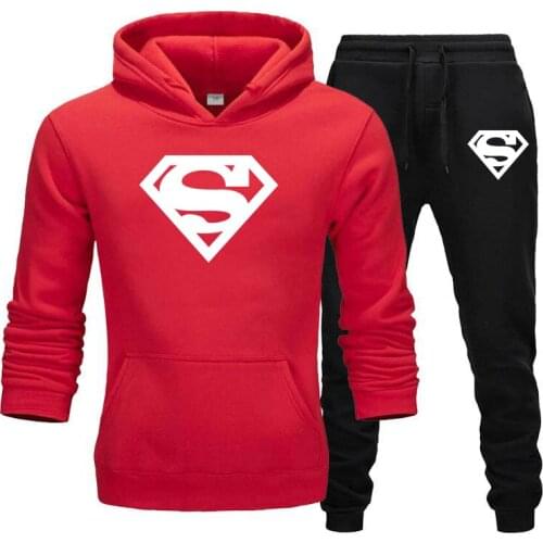 Brand Men Solid Color Casual Sets Autumn New Mens Hoodies + Pants Two-Piece Tracksuit Trendy Sportswear Set Male