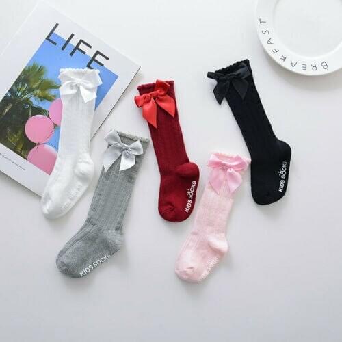 2020 Baby Kids Socks Knee High Bows Cute Girls Socks Long Tube Sock Children