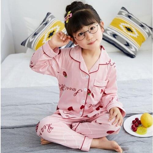 Kids Christmas Pajamas Boys Girls Night Suit Children Cartoon Sleepwear Pyjamas Kids Cotton Nightwear 2-7Y Teens Clothes Sets