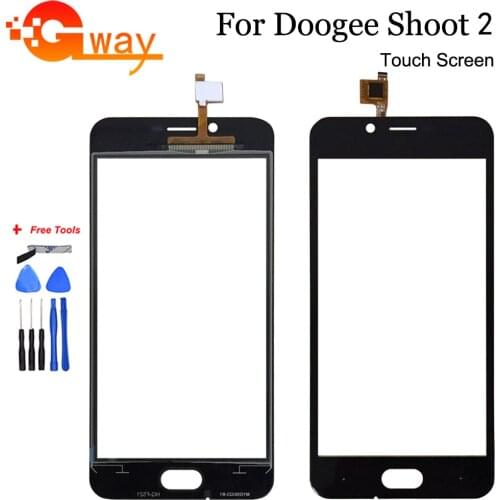 For Doogee Shoot 2 Touch Sensor Screen 5 Inch Perfect Repair Parts Touch Panel +Tools +Adhesive For Doogee Shoot 2 Mobile Phone