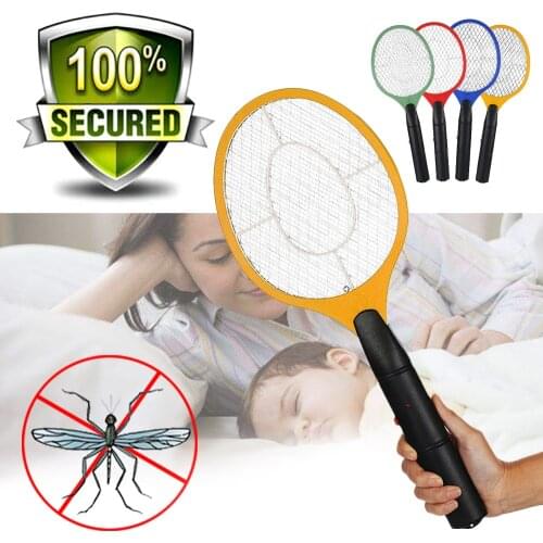 Electric Mosquito Killer Cordless Battery Power Electric Fly Mosquito Swatter Bug Zapper Racket Insects Killer Home Bug Zappers