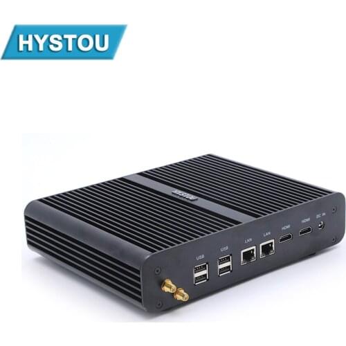 Hystou Intel Core i7 5500U Mini PC Windows 10 Dual LAN HDMI Fanless Computer 2 RAM Slot 2 HDMI