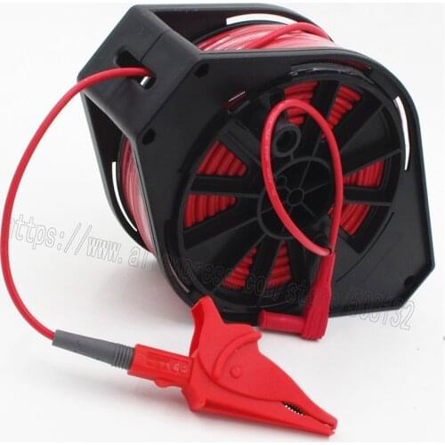 Red Cable Reel GEO Earth Ground Resistance Testing Meter Test Leads Use For 1621 1623 1625 Kyoritsu 4105A 4105AH 4102AH