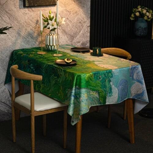 Van Gogh Oil Painting Tablecloth Waterproof And Anti-scalding European Style Home Restaurant Hotel Desktop Cover