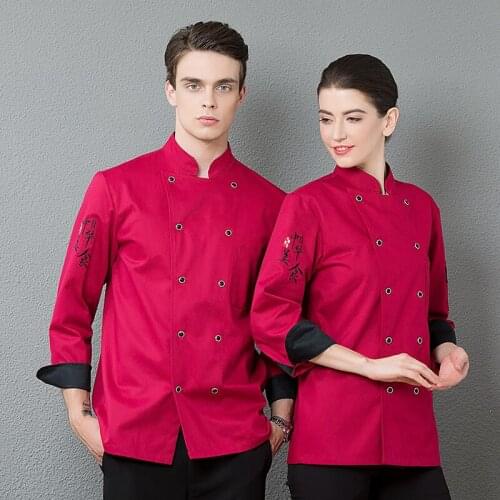 Short Sleeve Spliced Chef Cooking Workwear High Quality 2019 Catering Restaurant Coffee Shop Waiter Uniforms Casual Tops uniform