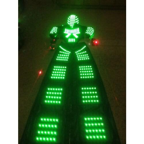 LED Illuminated costume LED lighting up luminous kryoman robot dancing costumes suits for nightclub stage shows