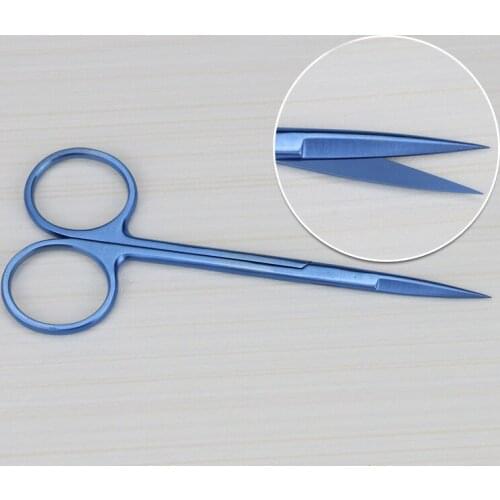 Titanium alloy microscopy instruments, pattern-type ophthalmic fine scissors, straight elbows, blunt scissors, sharp scissors