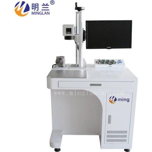 MINGLAN 20W fiber laser marking machine with Rotary MLF-20W
