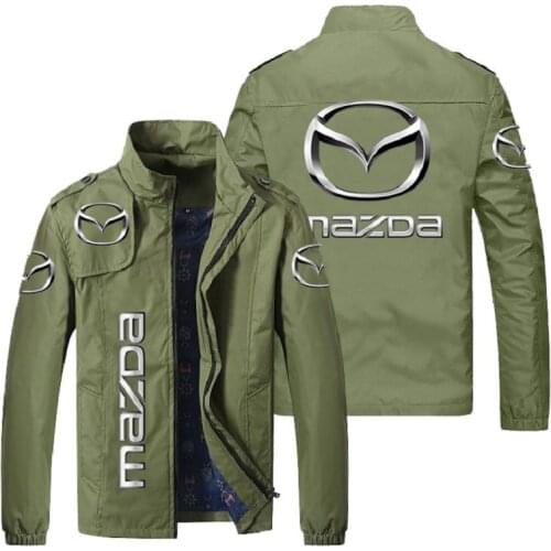 New styie racing mens jacket 2021 mens zipper jacket spring and autumn fashion slim jacket sports casual Mazda logo jacket
