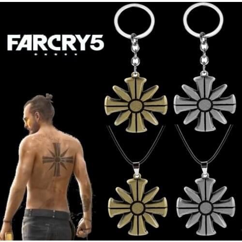 New Arrival Pendant Necklace Game Far Cry 5 Theme Choker Necklace Fashion Cult Symbol Logo Jewelry Mens Necklaces Gifts Farcry5