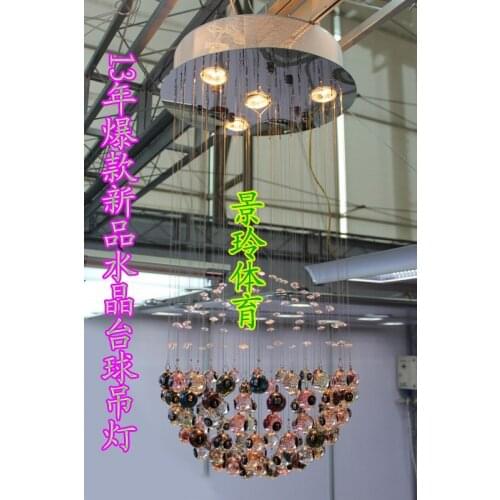 New Household Restaurant Ceiling Light Crystal Billiard Colorful Balls Design Light Shadow lamp for Pool-room Bar counter lamp
