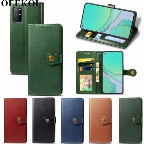 OEEKOI Pure Color PU Leather Wallet Flip Cover Case for OnePlus 8T