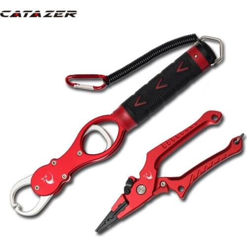 Fishing Grip Fishing Pliers Set Fishing Tackle Hook Recover Cutter Line Split Ring High Quality Fishing Tool Hot Aluminum Alloy