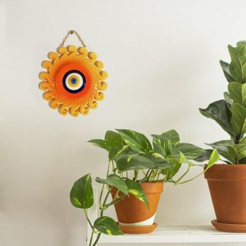 Sun Solar Amulet, Door, Wall & Garden Ornament Evil eyes (Blue 115X135)