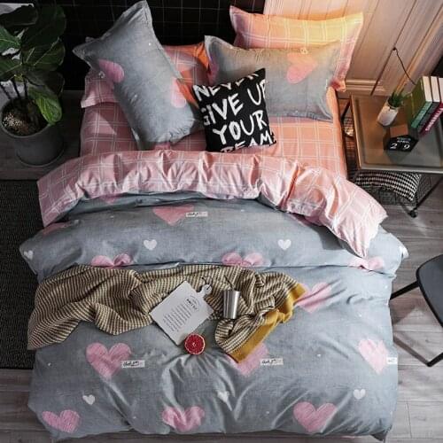 Solstice Fashion Color Mix And Match Cotton Bedding Set Bed Sheet Duvet Cover Pillowcase 4 pcs Combination Bed Cover Bed Linen
