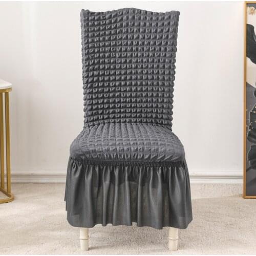 Super Soft Stretch Jacquard Seersucker Chair Cover For Banquet Seat Party Wedding Home Hotel Slipcover Chairs Decoration