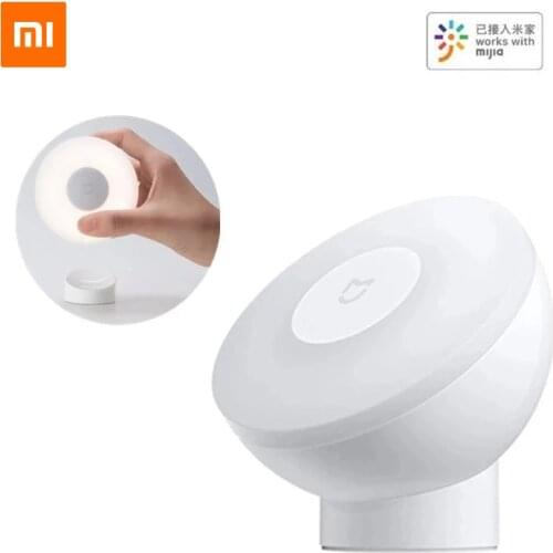 Bluetooth Version) Xiaomi Mijia Night Light 2 Adjustable Brightness Infrared Smart Human Body Light Sensor Work with Mijia App