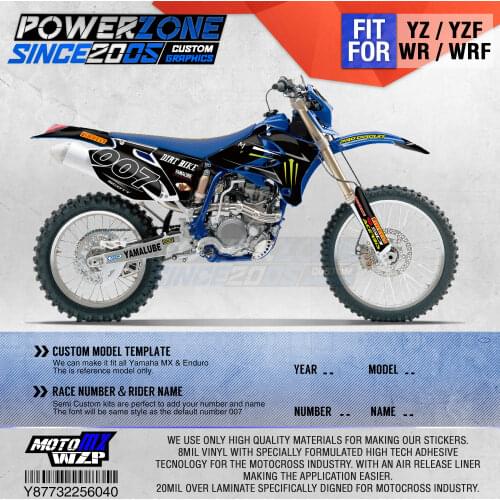 PowerZone Team Graphics Backgrounds Decals 3M Stickers For YAMAHA YZF250/400/450/426 98-02 03-05 WRF250/400/426 98-02 03-06 040