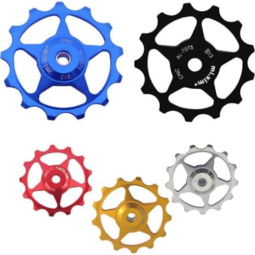 Bicycle B Rear Derailleur Jockey Wheel Mountain Bike Aluminum Rear Dial Wheel Bicycle Bearing Guide Wheel Bicycle Accessories