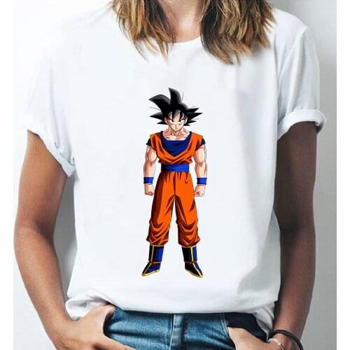 2021 Woman T-shirt Dragon Ball Son Goku Fashion New Printing Pattern Aesthetic Clothes Short Sleeve Japanese Anime Casual Tshirt