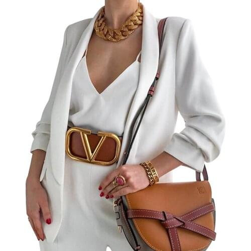 Euroepan Style Woman Suits Long Sleeve Notched Female Coat Office Lady Blazer Women Coats