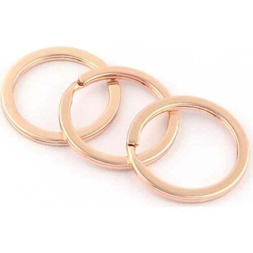 25mm Gold Double Split Ring Round Ring Clip Jewelry Making Metal Clasp Connector Dog Collar Purse Making Hardware Key Ring Hook