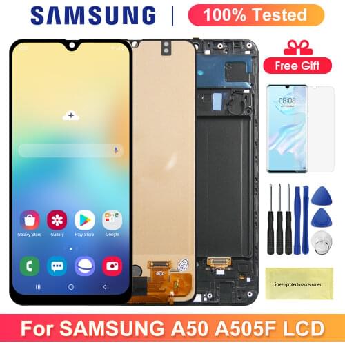 Super Amoled Lcd For Samsung Galaxy A50 A505 LCD Display Touch Screen Digitizer Assembly For Samsung A505 SM-A505FN/DS A505F/DS
