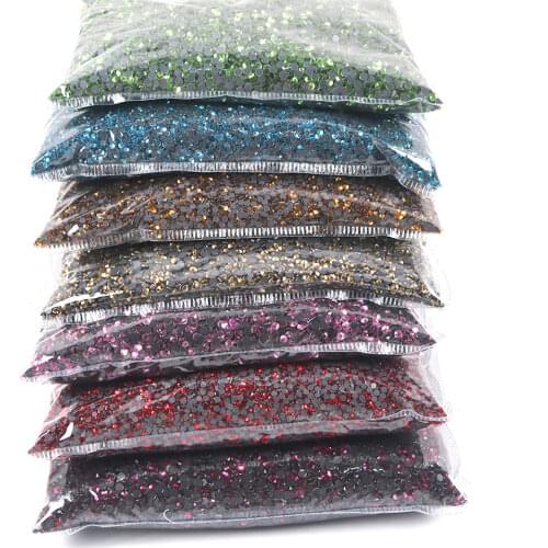 1000 Gross 140,000Pcs bulk Wholesale Big Pack DMC Hotfix Rhinestones Crystal Glass Better Stone With Glue On Stones