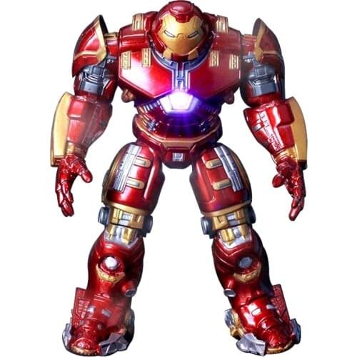 2018 Marvel Avengers 3 Iron Man Hulkbuster Armor Joints Movable dolls Mark With LED Light PVC Action Figure Collection Model Toy