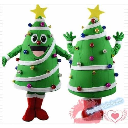 2019 Christmas Tree Mascot Costume Festival Dress Cartoon Adult Outfits Handmade High Quality Cartoon Character Unisex Clothing