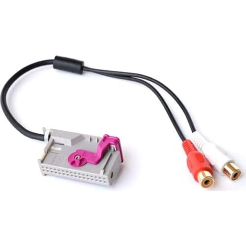 32 Pin RNS-E RNSE RCA AUX Cable Music MP3 Adapter for Audi A3 A4 A6 A8 TT R8