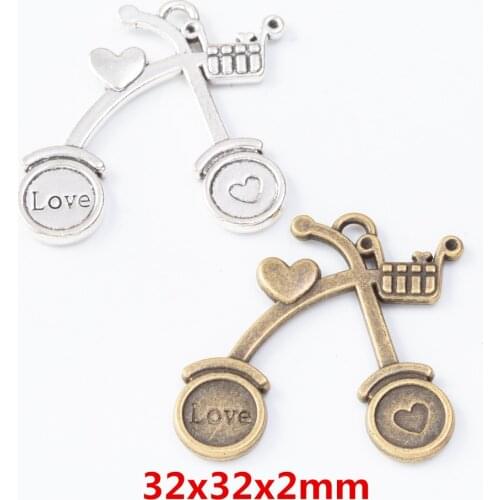 7 Piece Love Car Charms zinc alloy Jewelry Crafts DIY Bracelet Necklace metal jewelry accessories findings 7609
