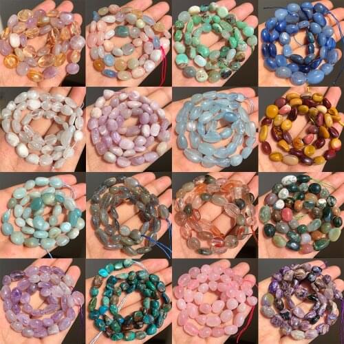 8-10mm Natural Irregular Apatite Larimar Quartz Labradorite Gem Stone Beads Loose Spacer Beads For Jewelry Making Diy Bracelets