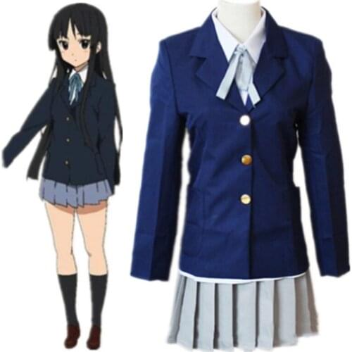 Anime K-On! Akiyama Mio Hirasawa Yui Cosplay Costume High School Uniform Keion! Nakano Azusa JK Sailor Women Suit