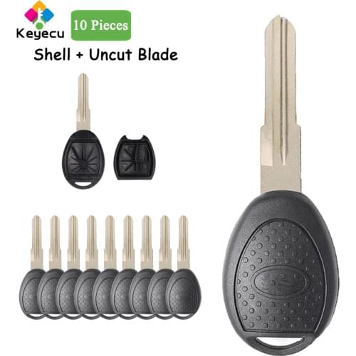 KEYECU 10PCS/Lot Transponder Car Key Shell Case - FOB for Land Rover Freelander Defender 1998 1999 2000 2001 2002 2003 2004 2005
