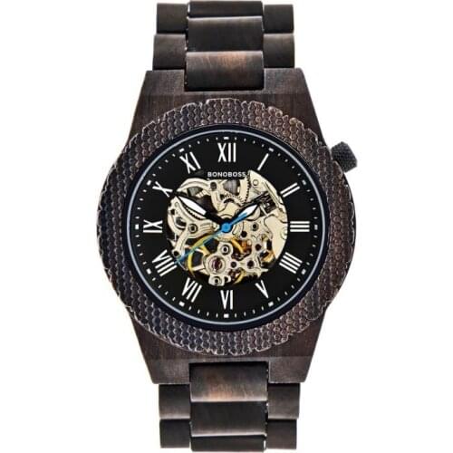 Automatic Watch black sandalwood and sapphire crystal New Kronos