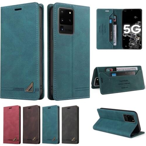 Case For Samsung Galaxy S20 Ultra Plus Luxury Flip Leather case For Galaxy S20 FE S20 plus 5G Magnetic Wallet Card phone cover
