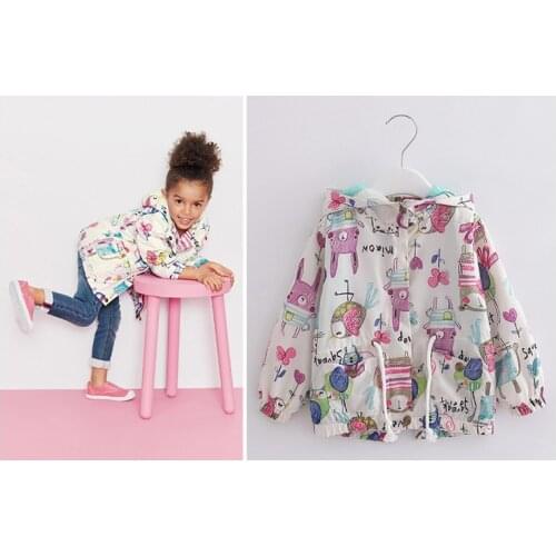 2020 Baby Girls Kids Children Toddler Cartoon Printing Hoodies Fashion Jacket Outwear Sweatshirt Tracksuit New Hooded Clothing