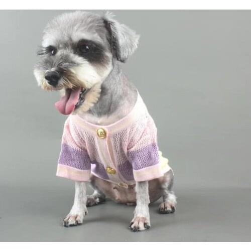 Designer Dog Sweater Purple Autumn Pet Clothes Schnauzer Bankstown Bulldogs Puppy Clothes B1336