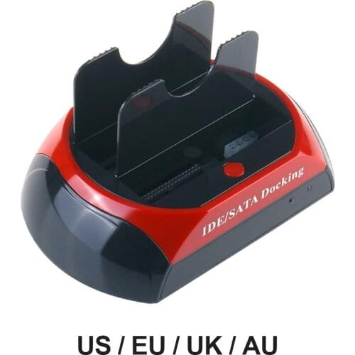 HDD Docking Station Dual Bay Internal Hard Disk Drive Case for 2.5/3.5 inch SATA USB 2.0 to IDE HDD Hard Enclosure Case