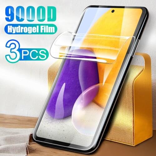 3PCS hydrogel film for samsung galaxy a72 4G smartphone screen protector for samsung A 72 A72 6.7'' A725F film cover not glass