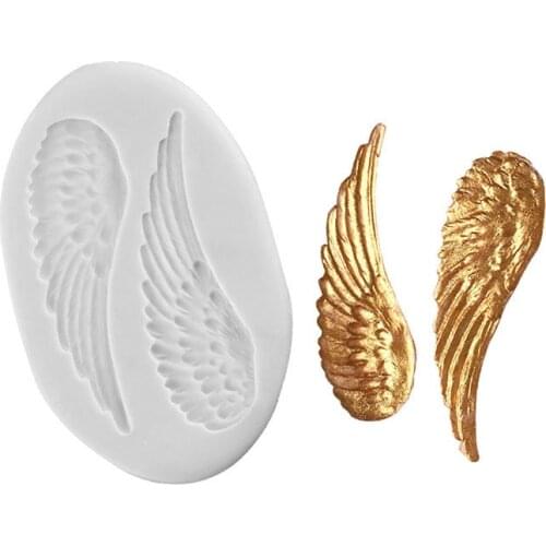 Angel Wings Feather Silicone Mold Fondant Mould Cake Decorating Tools Chocolate Cookie Cupcake Mold Kitchen Accessories