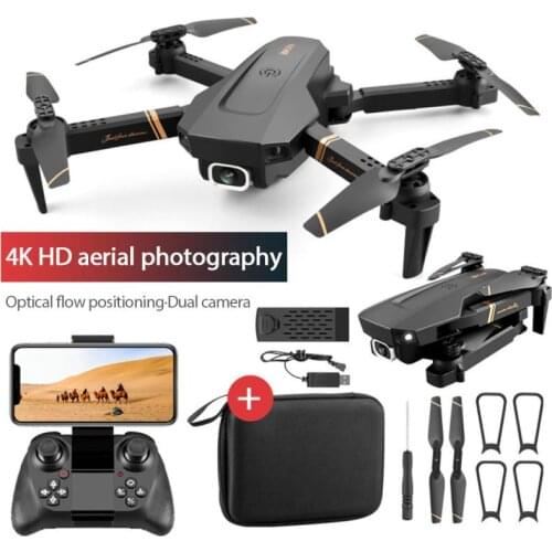 4k Dual Camera HD Drone Professional WiFi Fpv RC Remote Control Foldable Quadcopter Optical Flow Auto Following Helicopters
