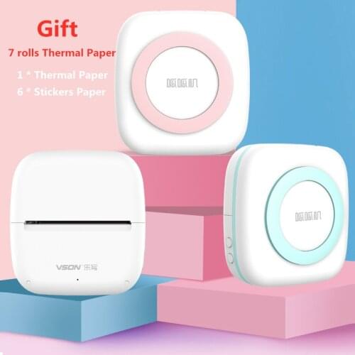 Mini Portable Thermal Printer Photo Pocket Photo Printer Printing Wireless Bluetooth Android IOS Printers DIY Photos #R30