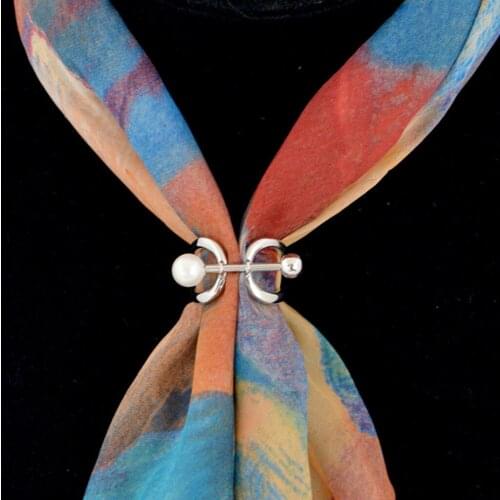 Trendy Scarf Ring Modern Simple Scarf Clips Metallic Scarves Buckle Jewelry